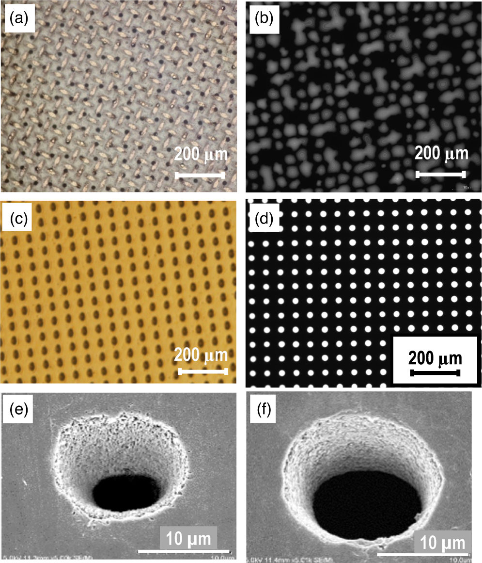 Micro-print and nano-imprint methods combining laser-drilled screen ...