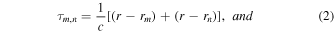 Equation (2)