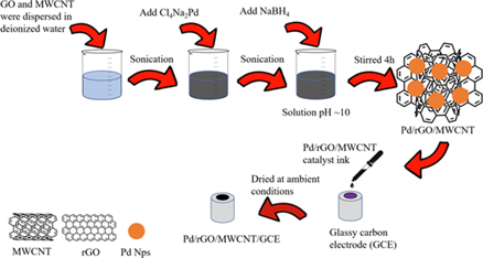Palladium nanoparticles combined with reduced graphene oxide and ...