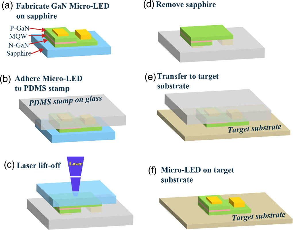 Gan Led Array Flexible arrays of GaN-based Micro-LEDs fabricated on different ...