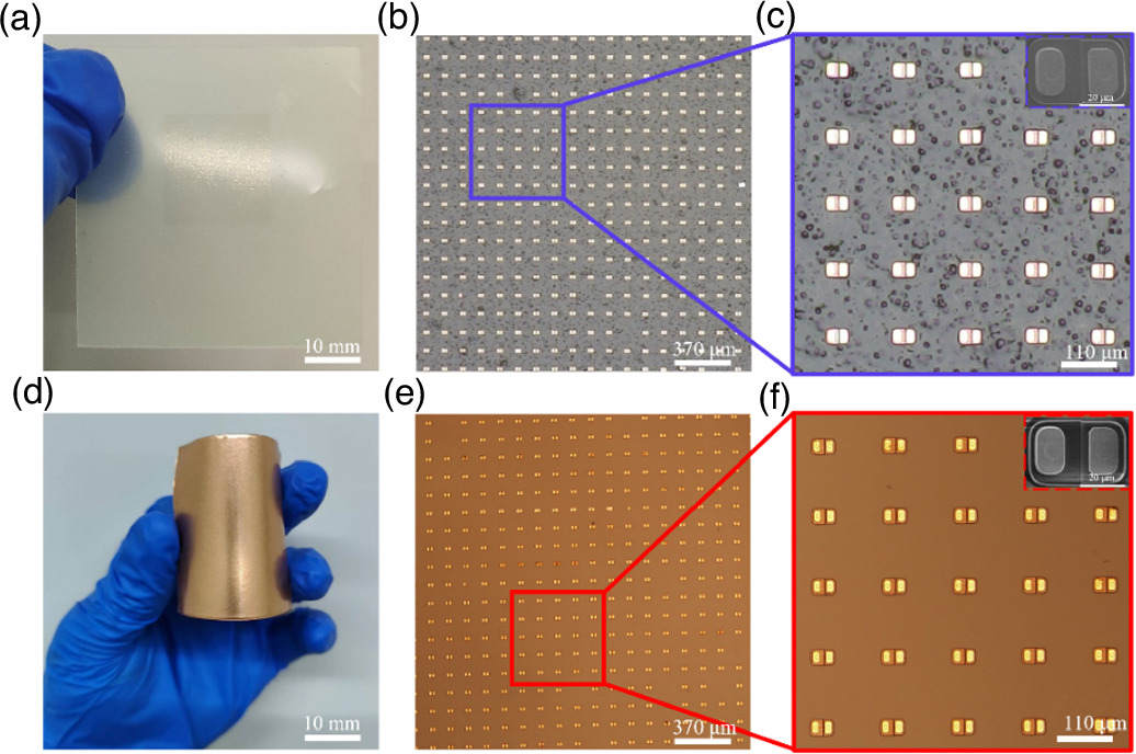 Flexible arrays of GaN-based Micro-LEDs fabricated on different ...