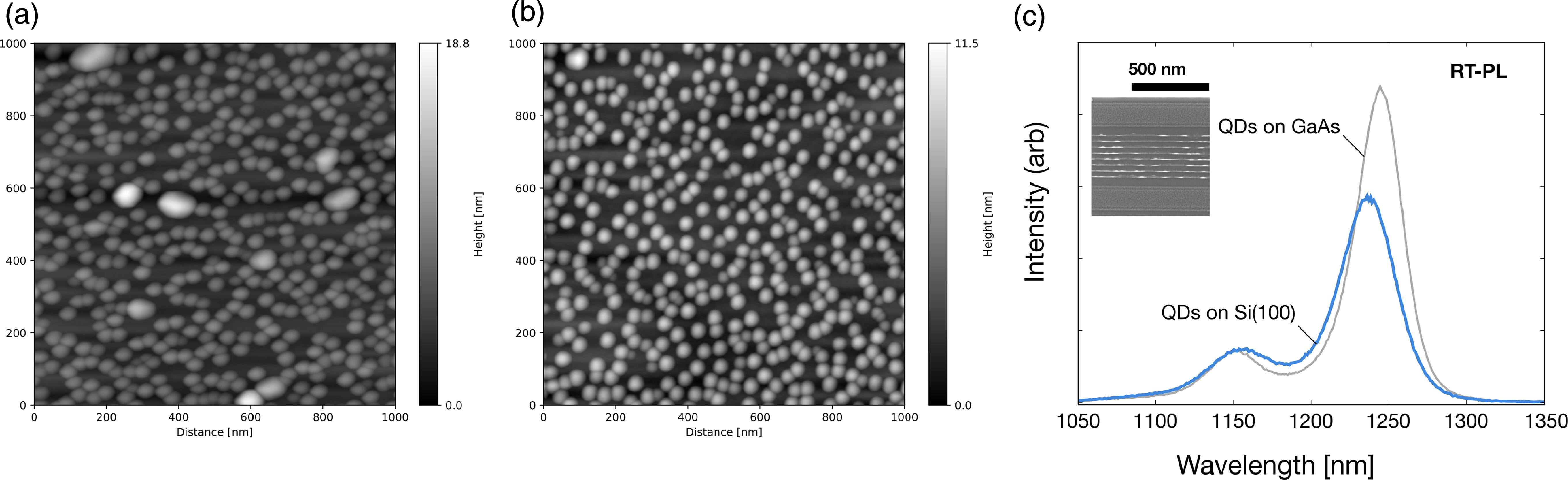 Growth and application of quantum dot lasers for silicon photonic ...