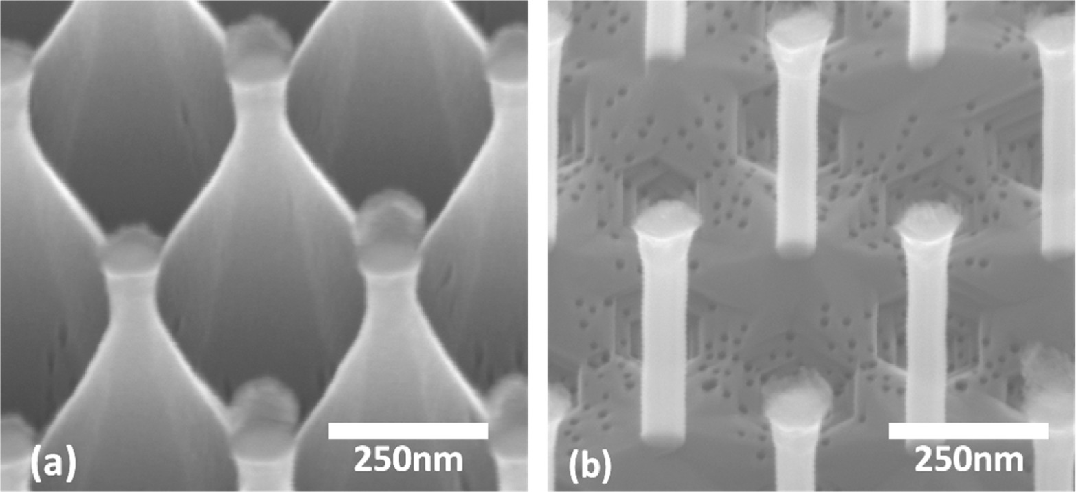 Improvement of the fabrication process for top-down GaN nanowires using ...