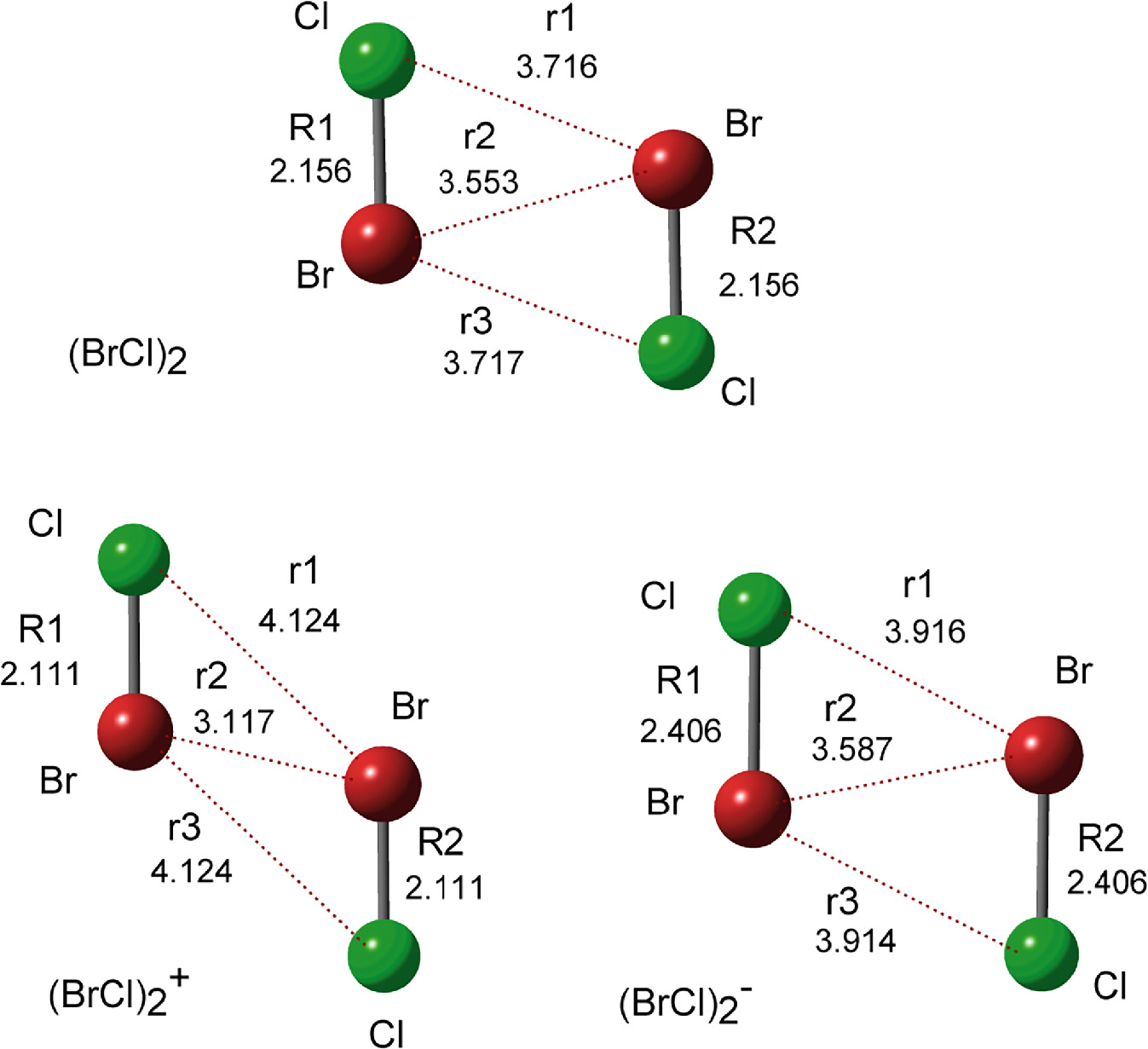 Mechanism of storage of interhalogen compounds on single- and double ...