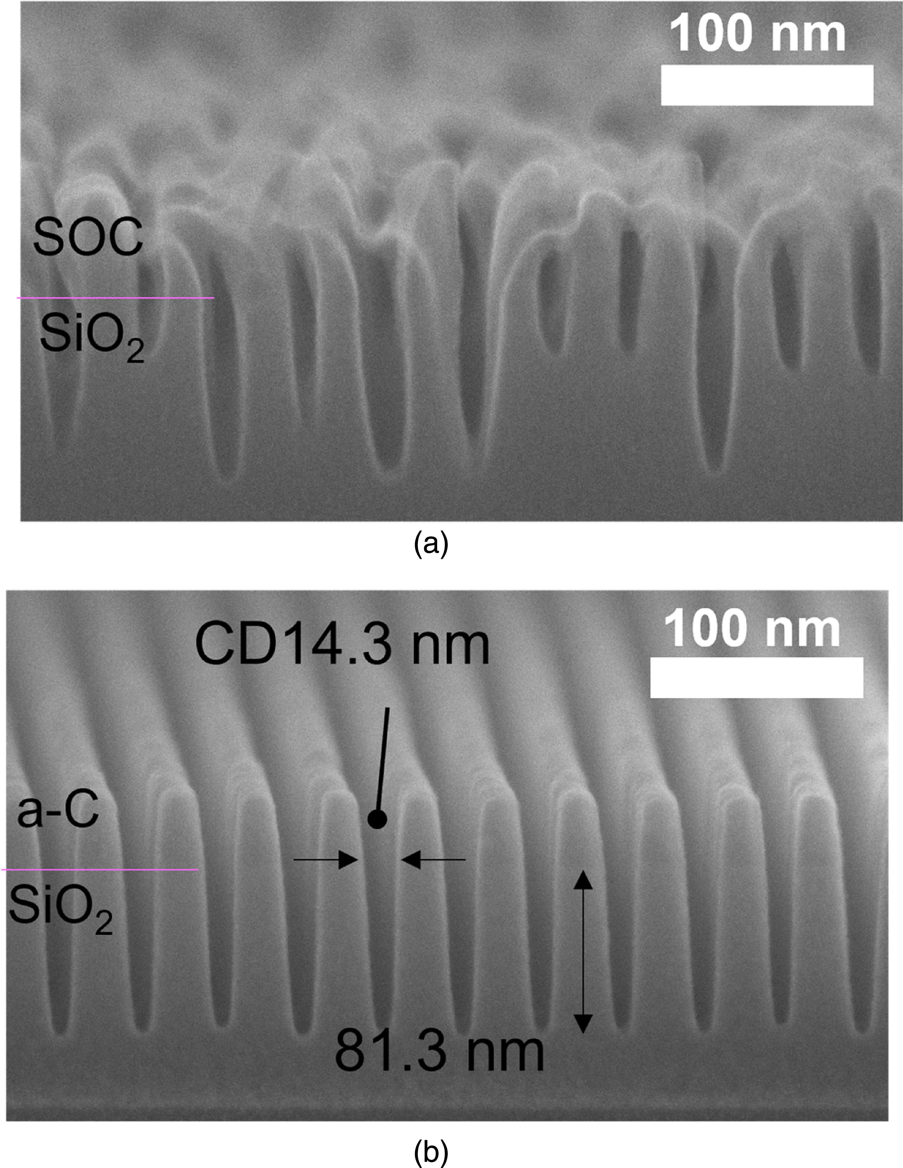 1X nm half-pitch pattern transfer using a spin-on glass and amorphous ...