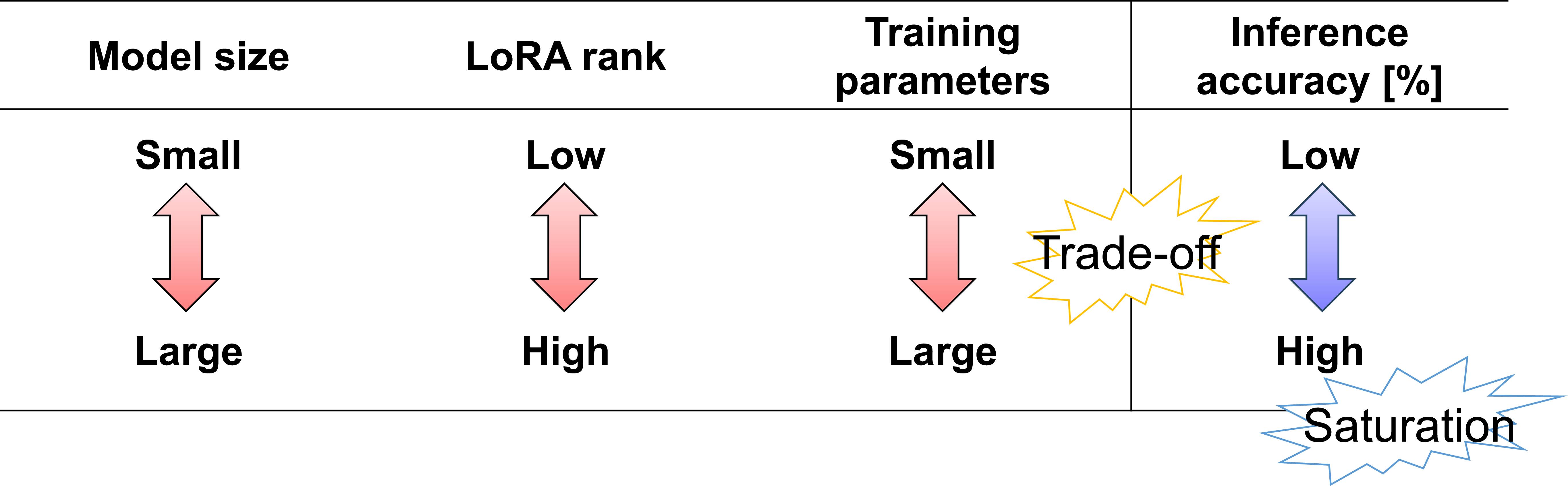Co-optimization of LoRA rank in iteratively error injected LoRA (Ei ...