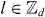$l\in \mathbb {Z}_d $ 