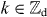 $ k\in \mathbb {Z}_{\mathrm {d}} $ 