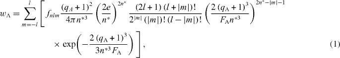 Equation (1)