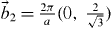 $\vec b_2 = \frac{{2\pi }}{a}( {0,\;\frac{2}{{\sqrt 3 }}})$