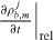 $\frac {\partial \rho ^j_{{b},m}}{\partial t} \Big |_{\mathrm { rel}}$