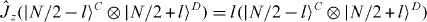 $\skew3\hat{J}_{z}(\left \vert N/2-l\right \rangle ^{C}\otimes \left \vert N /2+l\right \rangle ^{D})=l(\left \vert N/2-l\right \rangle ^{C}\otimes \left \vert N/2+l\right \rangle ^{D})$