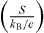 $\left( {\frac{S}{{k_{\rm{B}} /e}}} \right)$