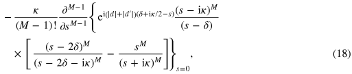 Equation (18)