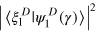 ${{\left| \langle \xi _{1}^{D}|\psi _{1}^{D}(\gamma )\rangle \right|}^{2}}$