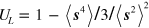 ${{U}_{L}}=1-\left\langle {{\boldsymbol{s}}^{4}}\right\rangle /3/\left\langle {{\boldsymbol{s}}^{2}}\right\rangle ^{2}$