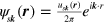 ${{\psi }_{s\boldsymbol{k}}}(\boldsymbol{r})=\frac{{{u}_{s\boldsymbol{k}}}(\boldsymbol{r})}{2\pi }{{e}^{i\boldsymbol{k}\cdot r}}$