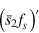 ${{\left( {{{\bar{s}}}_{2}}{{f}_{s}} \right)}^{\prime }}$