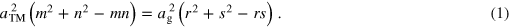 Equation (1)