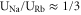 ${{{\rm U}}_{{\rm Na}}}/{{{\rm U}}_{{\rm Rb}}}\approx 1/3$