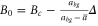 ${{B}_{0}}={{B}_{c}}-\frac{{{a}_{bg}}}{{{a}_{bg}}-\bar{a}}\Delta $