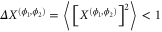 $\Delta {{X}^{({{\phi }_{1}},{{\phi }_{2}})}}=\left\langle {{\left[ {{X}^{({{\phi }_{1}},{{\phi }_{2}})}} \right]}^{2}} \right\rangle \lt 1$