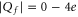 $| {Q}_{f}| =0-4e$