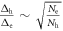 $\frac{{{\rm{\Delta }}}_{{\rm{h}}}}{{{\rm{\Delta }}}_{{\rm{e}}}}\sim \sqrt{\frac{{N}_{{\rm{e}}}}{{N}_{{\rm{h}}}}}$