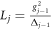 ${L}_{j}=\tfrac{{g}_{j-1}^{2}}{{{\rm{\Delta }}}_{j-1}}$