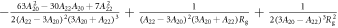 $-\tfrac{63{A}_{20}^{2}-30{A}_{22}{A}_{20}+7{A}_{22}^{2}}{2({A}_{22}-3{A}_{20}){}^{2}(3{A}_{20}+{A}_{22}){}^{3}}+\tfrac{1}{({A}_{22}-3{A}_{20}){}^{2}(3{A}_{20}+{A}_{22}){R}_{{\rm{g}}}}+\tfrac{1}{2(3{A}_{20}-{A}_{22}){}^{3}{R}_{{\rm{g}}}^{2}}$
