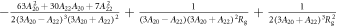 $-\tfrac{63{A}_{20}^{2}+30{A}_{22}{A}_{20}+7{A}_{22}^{2}}{2(3{A}_{20}-{A}_{22}){}^{3}(3{A}_{20}+{A}_{22}){}^{2}}+\tfrac{1}{(3{A}_{20}-{A}_{22})(3{A}_{20}+{A}_{22}){}^{2}{R}_{{\rm{g}}}}+\tfrac{1}{2(3{A}_{20}+{A}_{22}){}^{3}{R}_{{\rm{g}}}^{2}}$