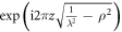 $\exp \left({\rm{i}}2\pi z\sqrt{\tfrac{1}{{\lambda }^{2}}-{\rho }^{2}}\right)$