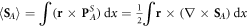 $\langle {{\bf{S}}}_{A}\rangle =\displaystyle \int ({\bf{r}}\times {{\bf{P}}}_{A}^{S})\,{\rm{d}}x=\tfrac{1}{2}\displaystyle \int {\bf{r}}\times ({\rm{\nabla }}\times {{\bf{S}}}_{A})\,{\rm{d}}x$