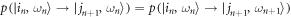 $p(| {i}_{n},{\omega }_{n}\rangle \to | {j}_{n+1},{\omega }_{n}\rangle )=p(| {i}_{n},{\omega }_{n}\rangle \to | {j}_{n+1},{\omega }_{n+1}\rangle )$