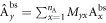 ${\hat{{\rm{A}}}}_{y}^{{\rm{bs}}}={\sum }_{x=1}^{{n}_{{\rm{A}}}}{M}_{{yx}}{{\rm{A}}}_{x}^{{\rm{bs}}}$