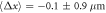 $\langle {\rm{\Delta }}x\rangle =-0.1\pm 0.9\,\mu {\rm{m}}$