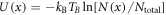 $U(x)=-{k}_{{\rm{B}}}{T}_{B}\mathrm{ln}[N(x)/{N}_{{\rm{total}}}]$