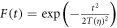 $F(t)=\exp \left(-\tfrac{{t}^{2}}{2T{(\eta )}^{2}}\right)$