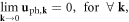 $\mathop{\mathrm{lim}}\limits_{{\bf{k}}\to 0}{{\bf{u}}}_{{\rm{p}}{\rm{h}},{\bf{k}}}=0,\,{\rm{for}}\,\forall {\bf{k}},$