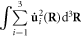 $\displaystyle \int \displaystyle \sum _{i=1}^{3}{\dot{{\bf{u}}}}_{i}^{2}({\bf{R}}){{\rm{d}}}^{3}{\bf{R}}$