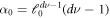 ${\alpha }_{0}={{\ell }}_{0}^{d\nu -1}(d\nu -1)$