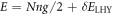 $E={Nng}/2+\delta {E}_{\mathrm{LHY}}$