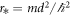 ${r}_{* }={{md}}^{2}/{{\hslash }}^{2}$