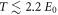 $T\lesssim 2.2\,{E}_{0}$