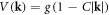 $V({\bf{k}})=g(1-C| {\bf{k}}| )$
