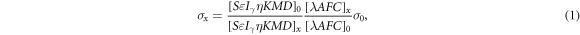 Equation (1)