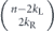 $\left(\genfrac{}{}{0.0pt}{}{n-2{k}_{\text{L}}}{2{k}_{\text{R}}}\right)$