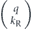 $\left(\genfrac{}{}{0.0pt}{}{q}{{k}_{\text{R}}}\right)$