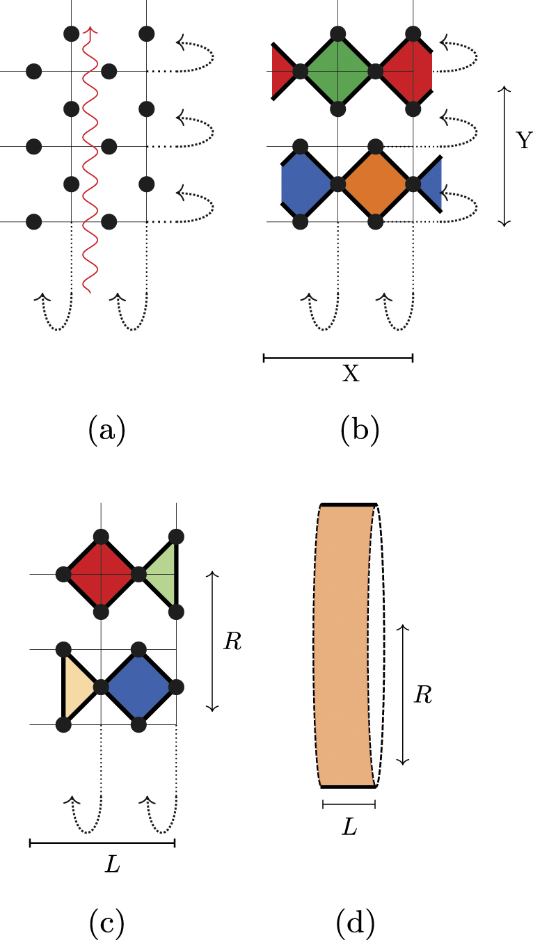 Topological phase transitions induced by varying topology and ...