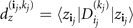 ${d}_{z}^{({\mathbf{i}}_{j},{k}_{j})}=\langle {z}_{{\mathbf{i}}_{j}}\vert {D}_{{i}_{j}}^{({k}_{j})}\vert {z}_{{\mathbf{i}}_{j}}\rangle $